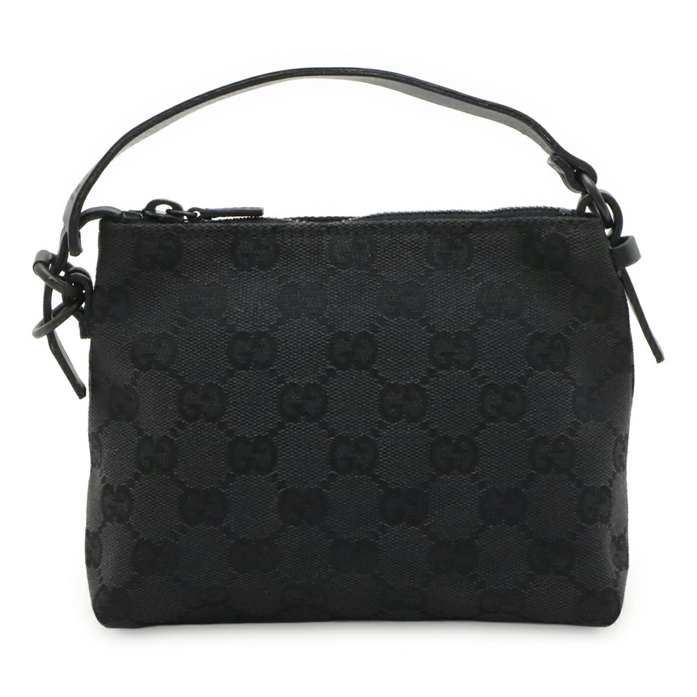 Gucci GG Canvas Accessory Pouch Clutch Bag Handbag Party Bag Black